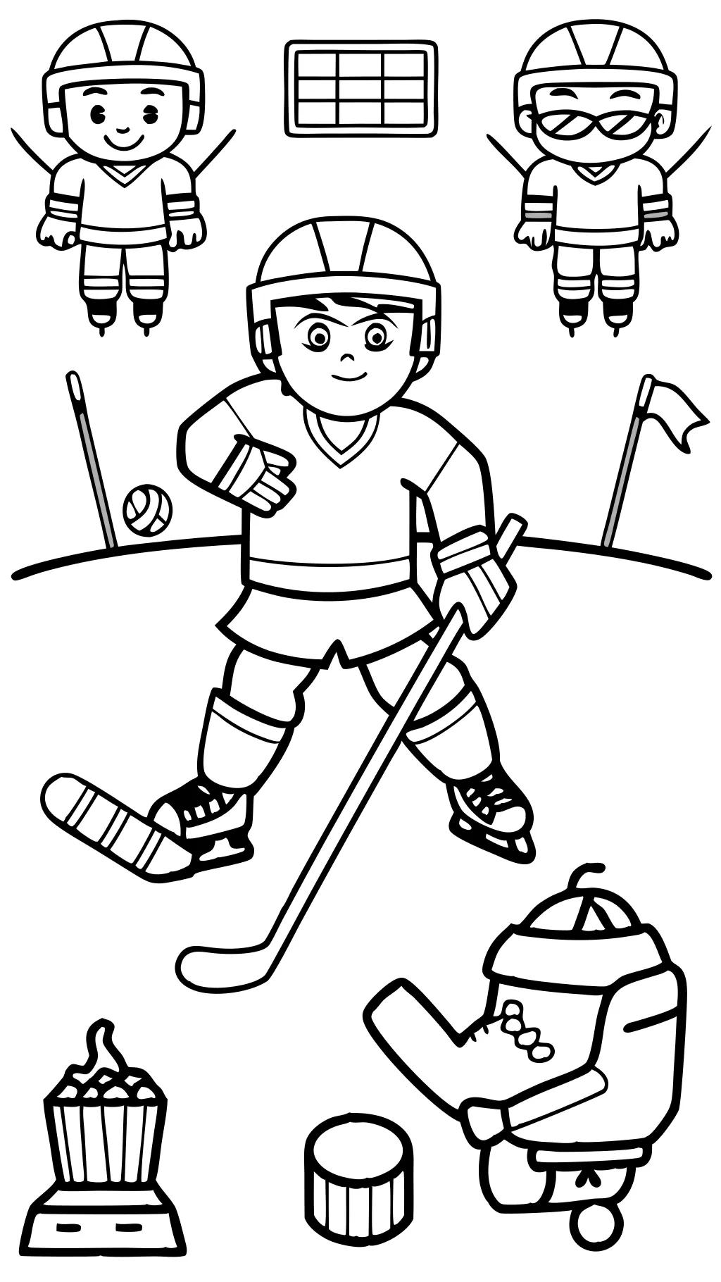 coloriages de hockey imprimables